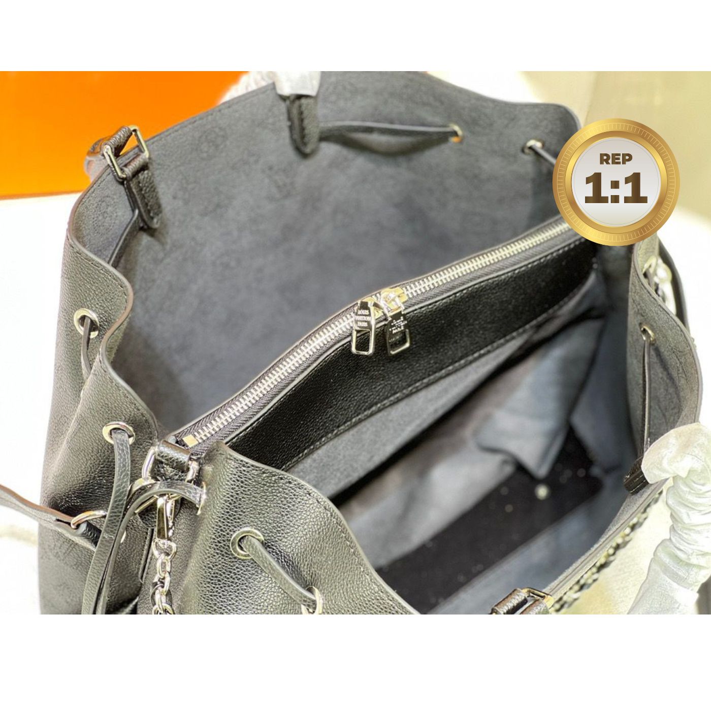 [REP 1:1] Louis Vuitton Bella Tote Mahina Black For Women 12.6in/32cm